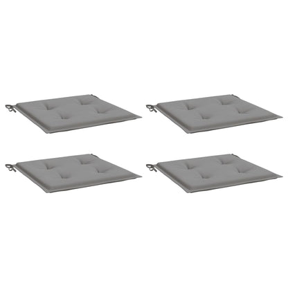 Coussins de chaise de jardin lot de 4 gris 40x40x3 cm