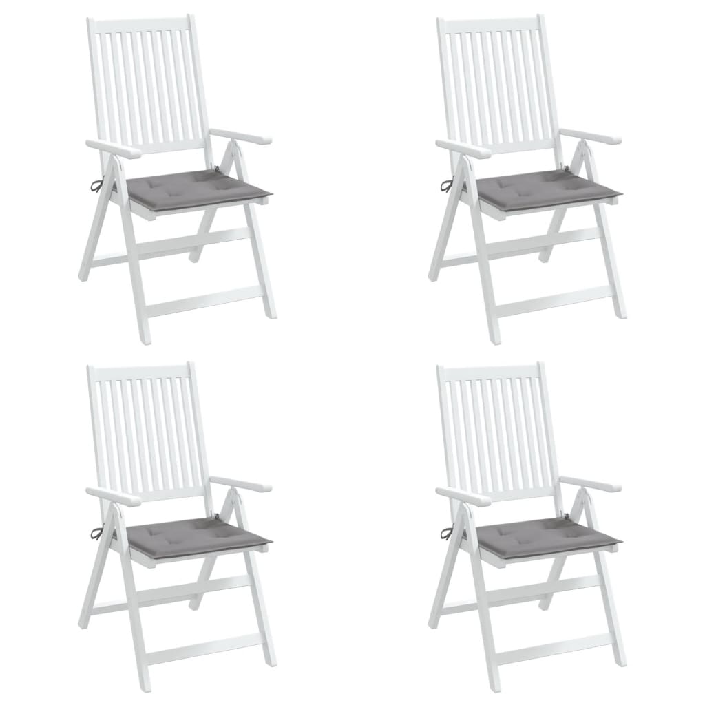 Coussins de chaise de jardin lot de 4 gris 40x40x3 cm