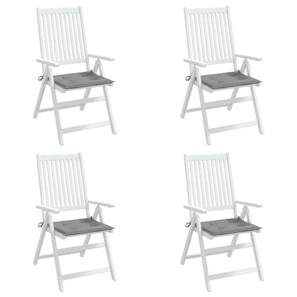 Coussins de chaise de jardin lot de 4 gris 40x40x3 cm