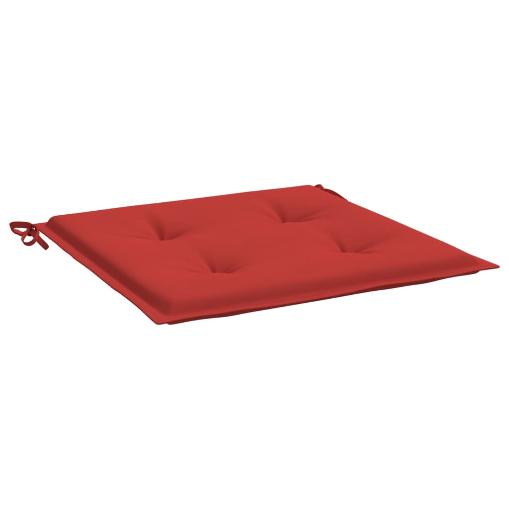 Coussins de chaise jardin lot de 4 rouge 40x40x3cm tissu oxford