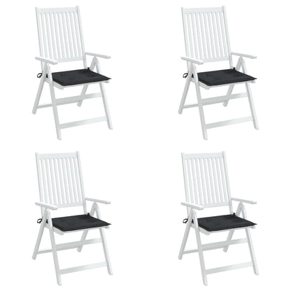 Coussins de chaise jardin lot de 4 noir 40x40x3 cm tissu oxford