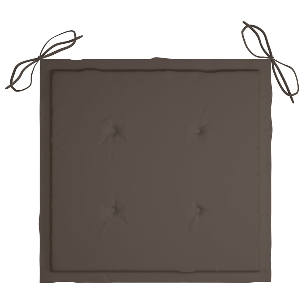 Coussins de chaise jardin lot de 4 taupe 40x40x3cm tissu oxford