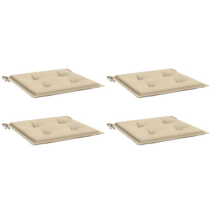 Coussins de chaise jardin lot de 4 beige 40x40x3cm tissu oxford