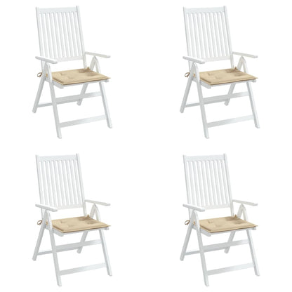 Coussins de chaise jardin lot de 4 beige 40x40x3cm tissu oxford