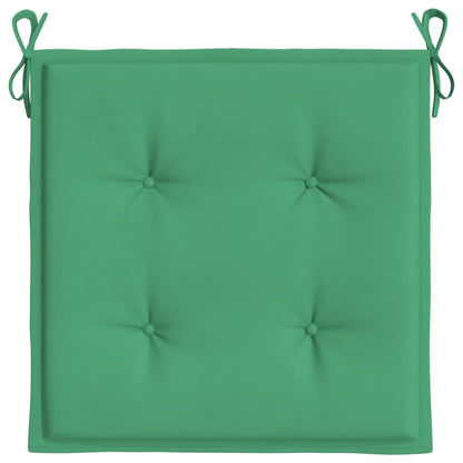 Coussins de chaise de jardin lot de 2 vert 50x50x3 cm