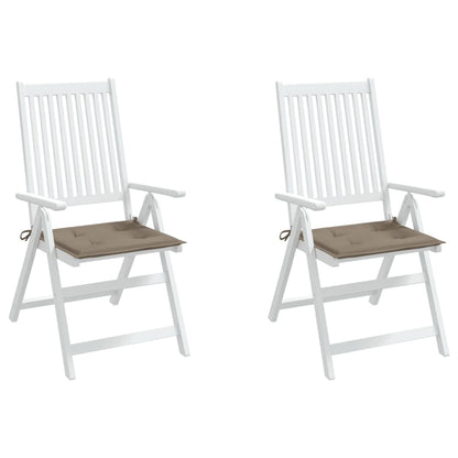 Coussins de chaise de jardin lot de 2 taupe 50x50x3 cm