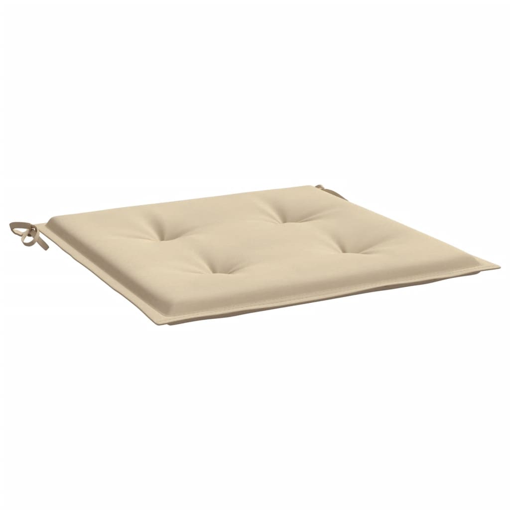 Coussins de chaise de jardin lot de 2 beige 50x50x3 cm