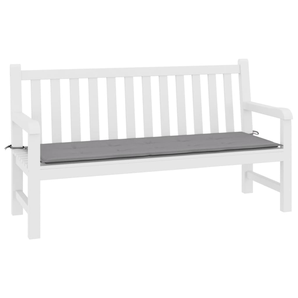 Coussin de banc de jardin gris 200x50x3 cm tissu oxford