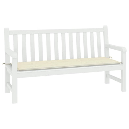 Coussin de banc de jardin crème 200x50x3 cm tissu oxford