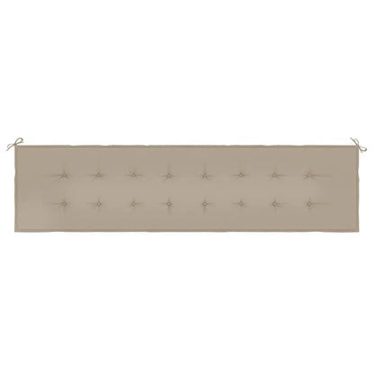 Coussin de banc de jardin taupe 200x50x3 cm tissu oxford