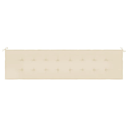 Coussin de banc de jardin beige 200x50x3 cm tissu oxford