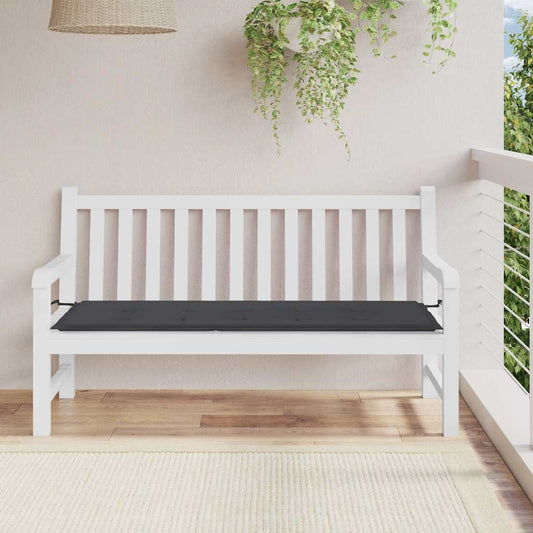 Coussin de banc de jardin noir 150x50x3 cm tissu oxford