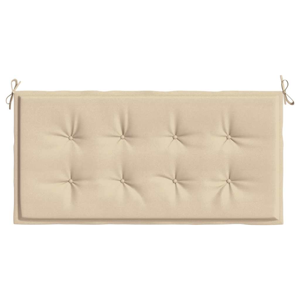 Coussin de banc de jardin beige 120x50x3 cm tissu oxford