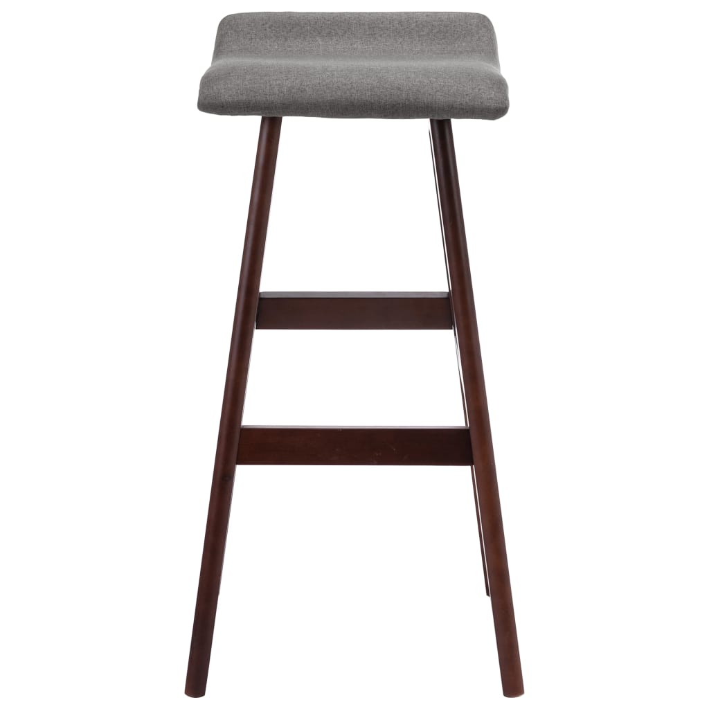 Tabourets de bar lot de 2 gris foncé tissu