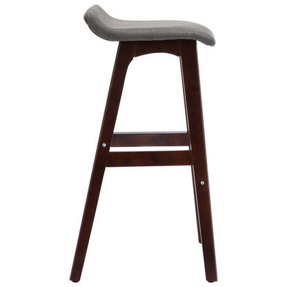 Tabourets de bar lot de 2 gris foncé tissu