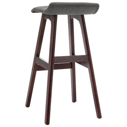 Tabourets de bar lot de 2 gris foncé tissu