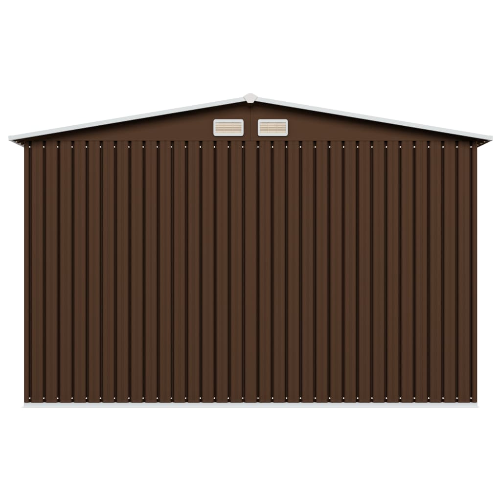 Abri de stockage pour jardin Marron 257x205x178 cm Acier