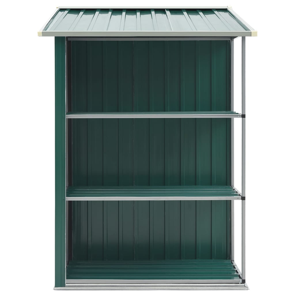 Abri de jardin avec étagère Vert 205x130x183 cm Fer