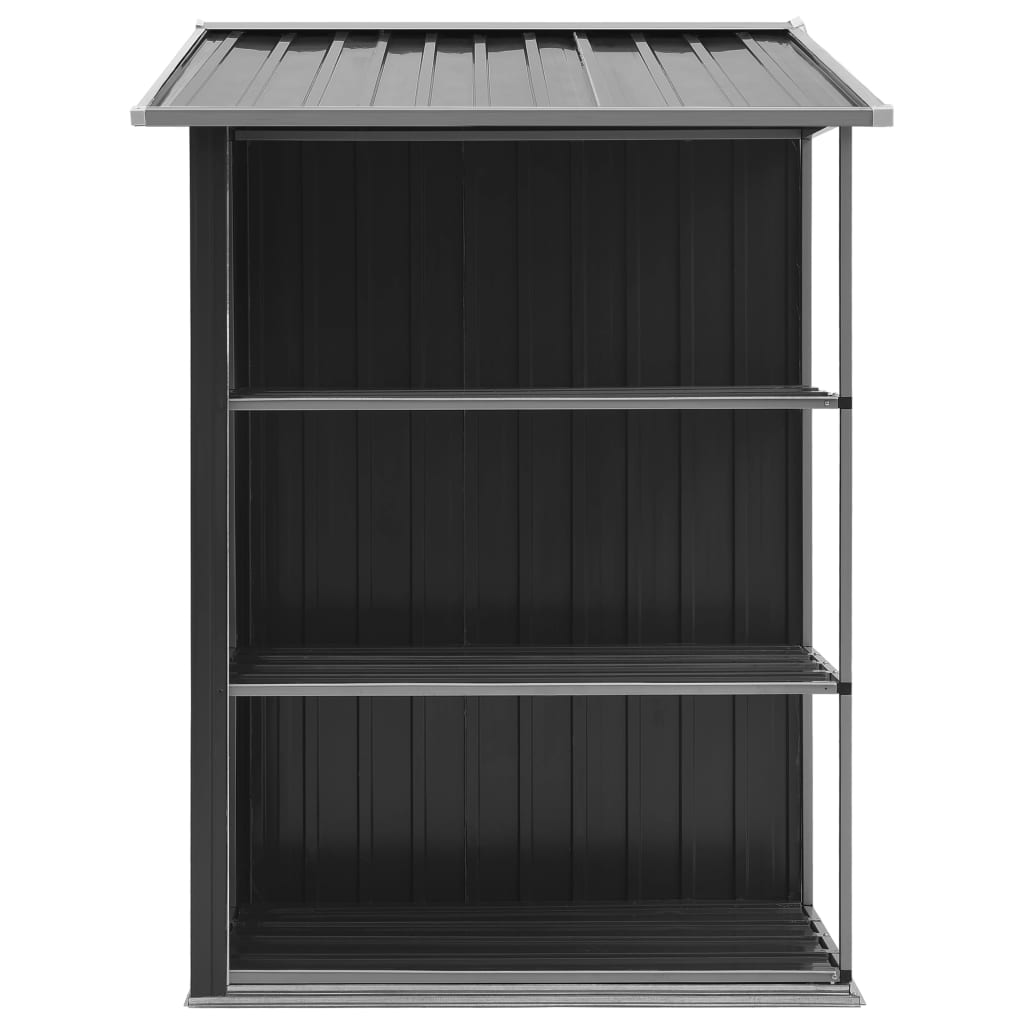 Abri de jardin avec étagère Anthracite 205x130x183 cm Fer