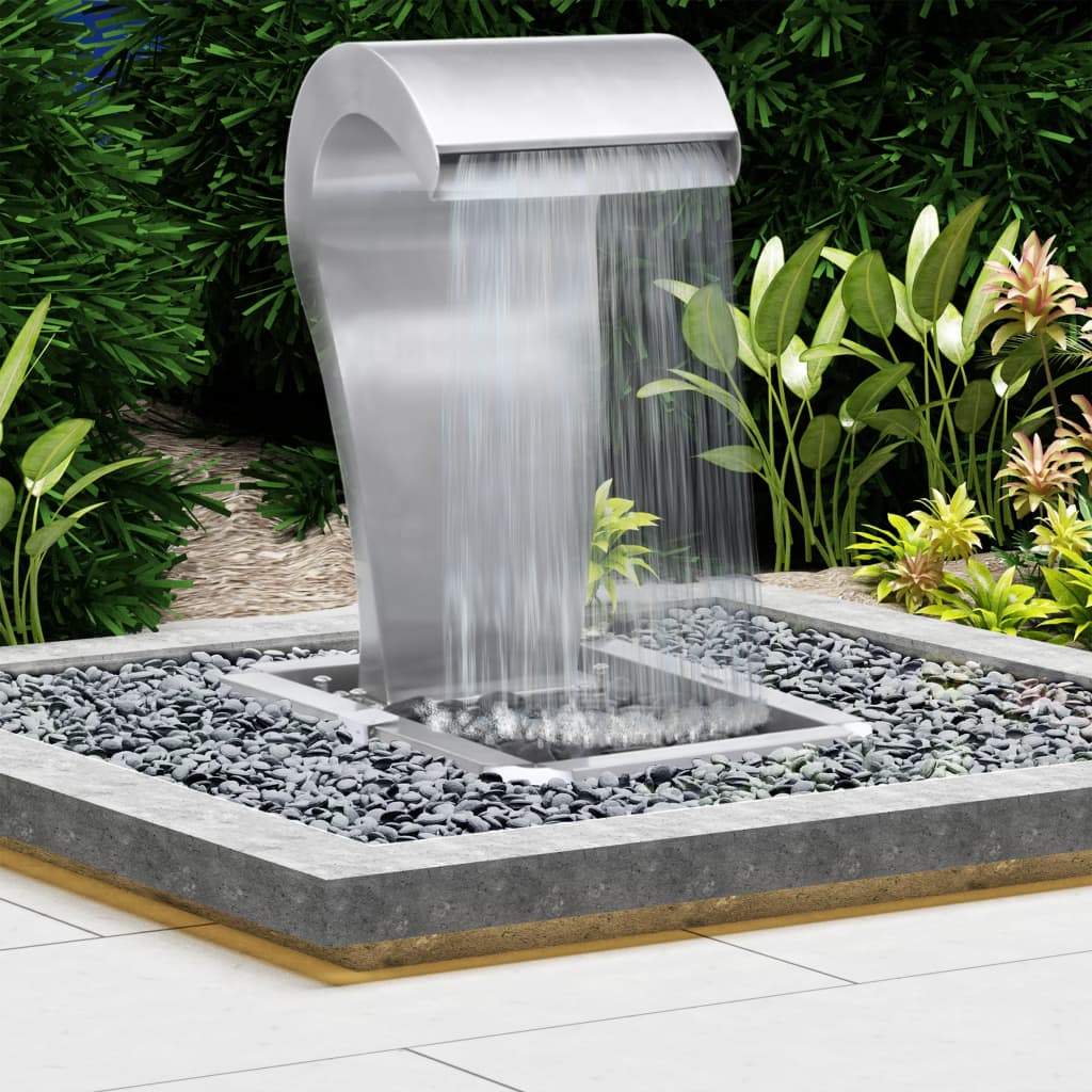 Cascade de jardin Argenté 52,4x34,2x82 cm Acier inoxydable