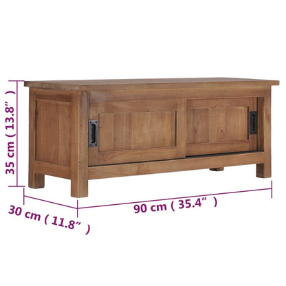 Meuble TV 90x30x35 cm Bois de teck massif