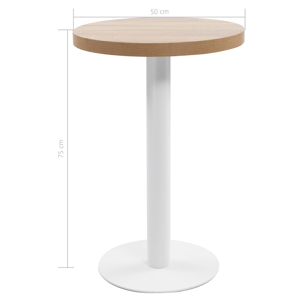 Table de bistro Marron clair 50 cm MDF