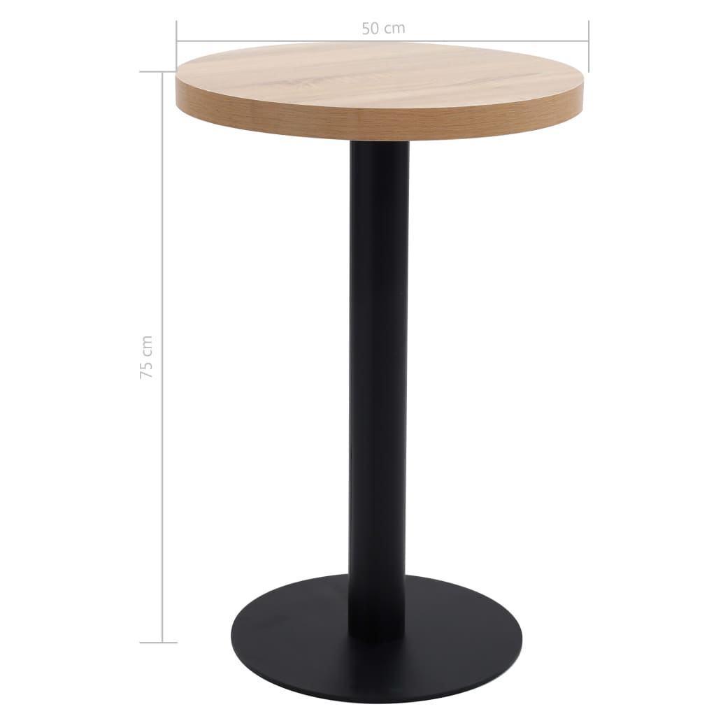 Table de bistro Marron clair 50 cm MDF