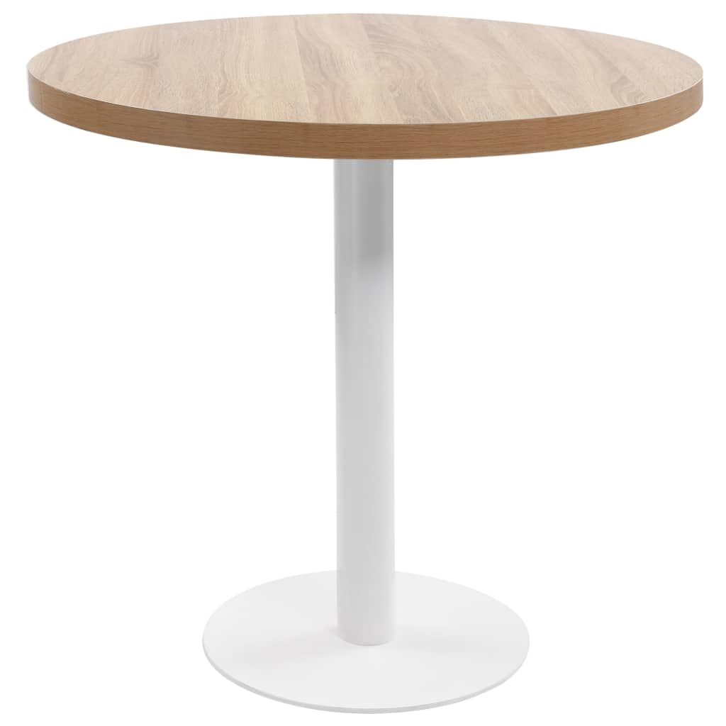 Table de bistro marron clair 80 cm MDF