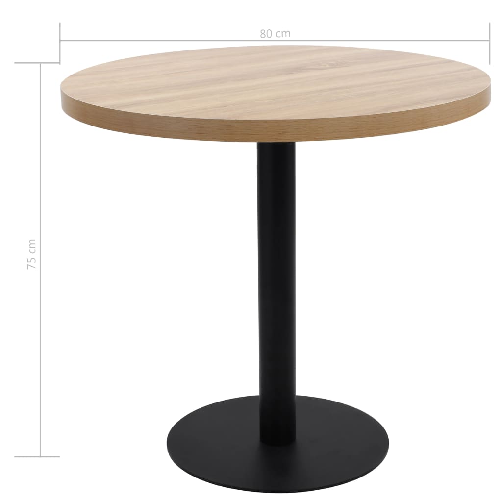 Table de bistro Marron clair 80 cm MDF