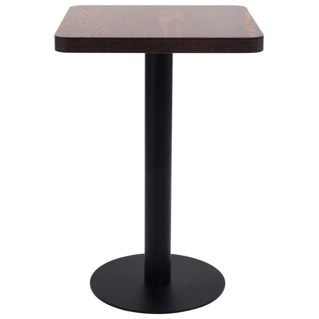 Table de bistro Marron foncé 50x50 cm MDF