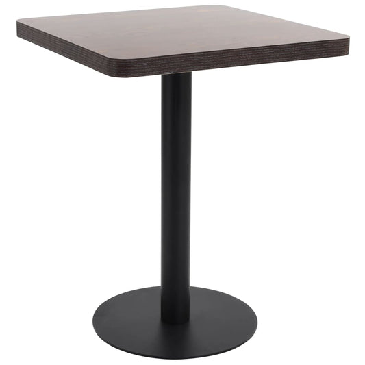 Table de bistro Marron foncé 60x60 cm MDF