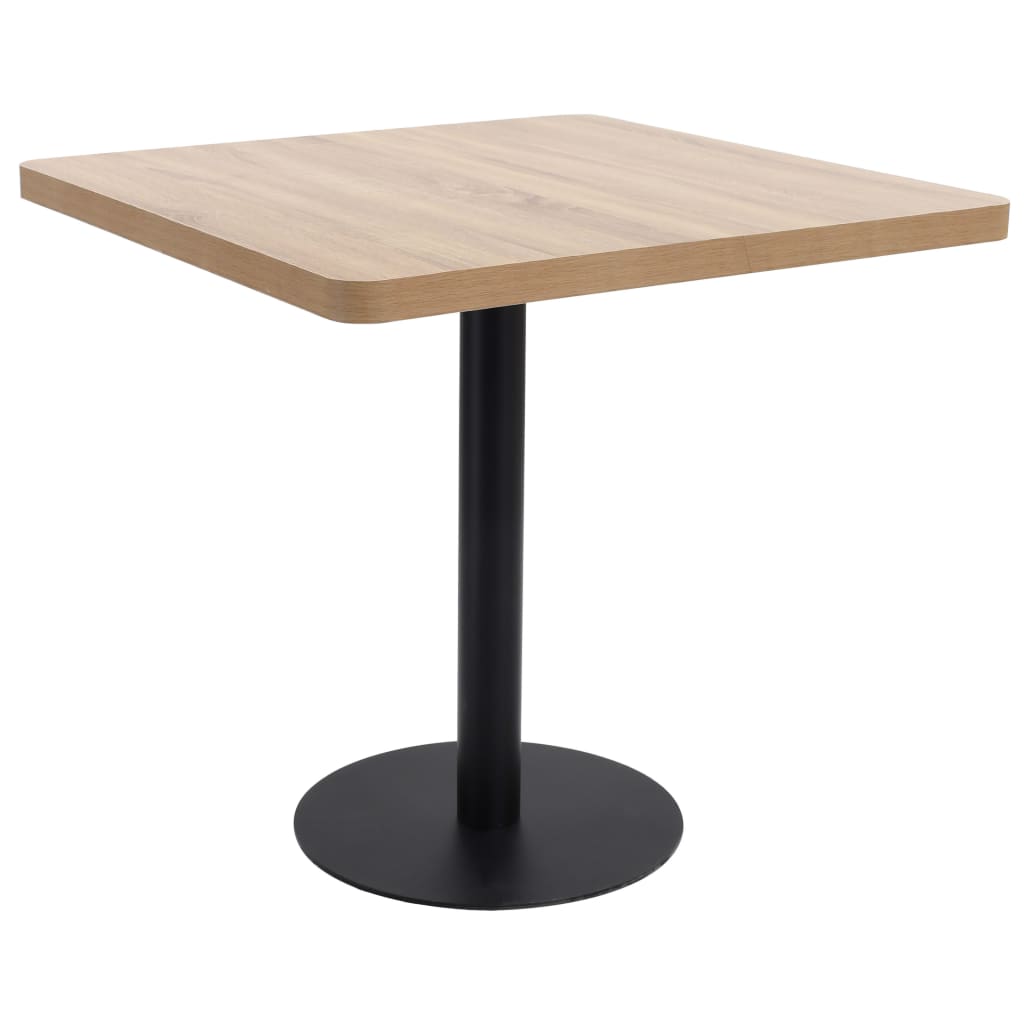 Table de bistro marron clair 80x80 cm MDF