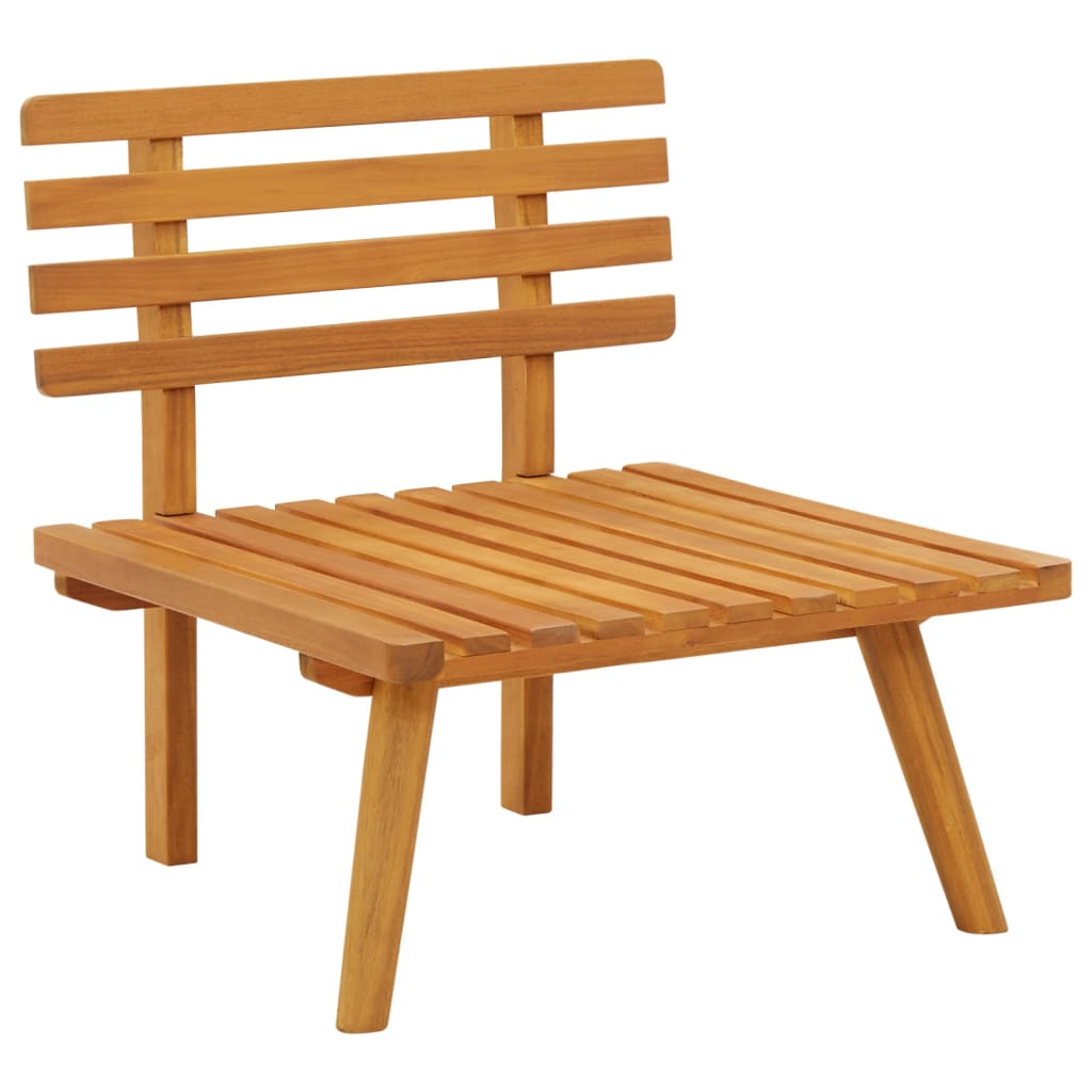 Chaise de jardin avec coussins bois d'acacia massif