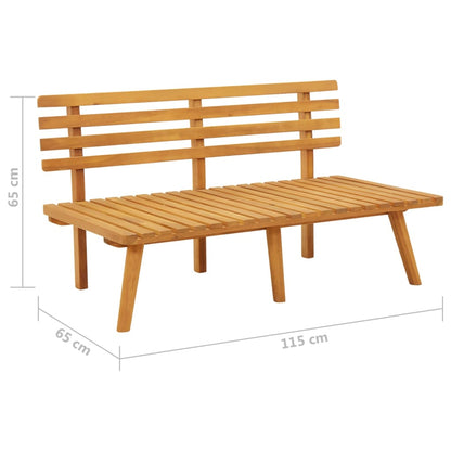 Banc de jardin avec coussins 115 cm Bois solide d'acacia