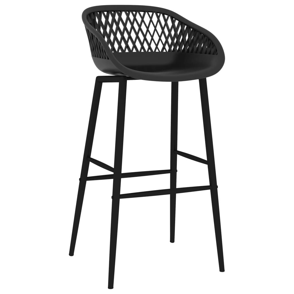 Chaises de bar lot de 2 noir