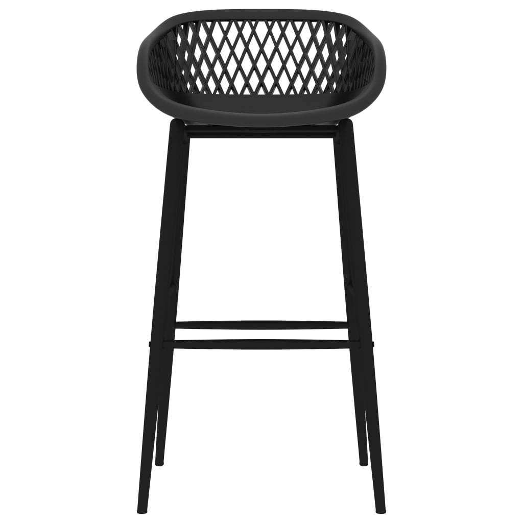 Chaises de bar lot de 2 noir