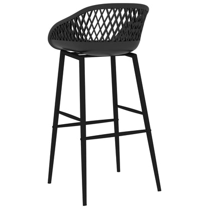 Chaises de bar lot de 2 noir