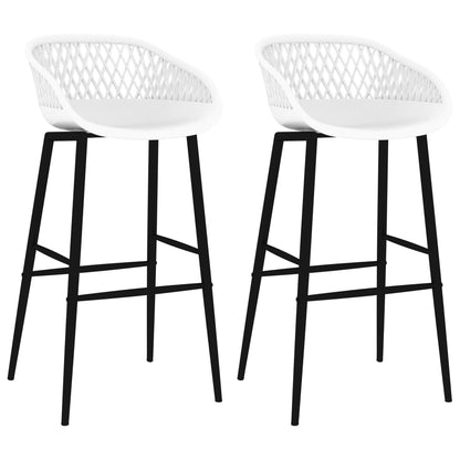 Chaises de bar lot de 2 blanc