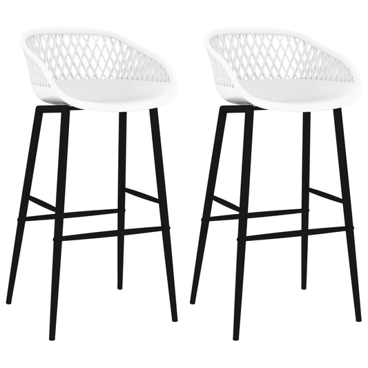 Chaises de bar lot de 2 blanc