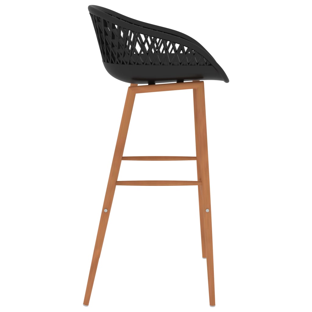 Chaises de bar lot de 2 noir