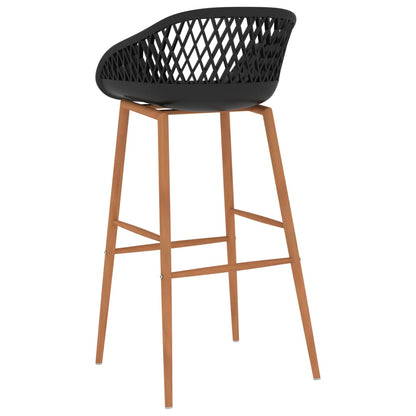 Chaises de bar lot de 2 noir