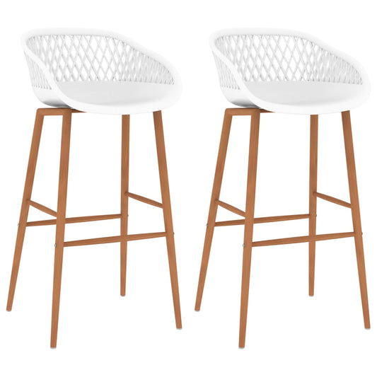 Chaises de bar lot de 2 blanc