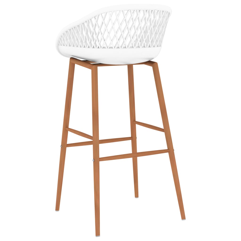 Chaises de bar lot de 2 blanc