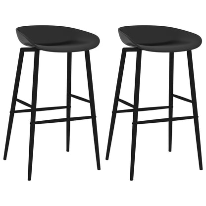 Chaises de bar lot de 2 noir