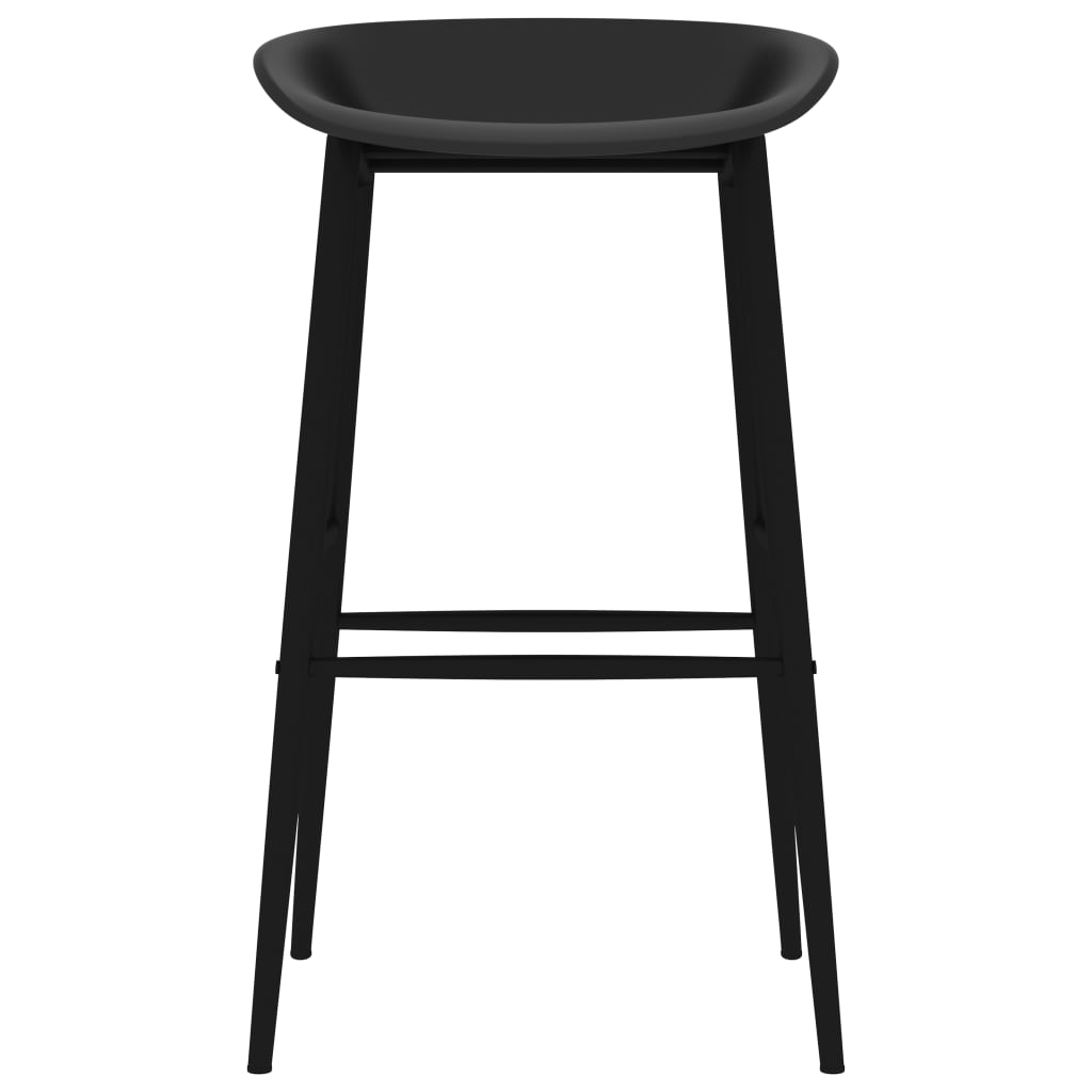 Chaises de bar lot de 2 noir