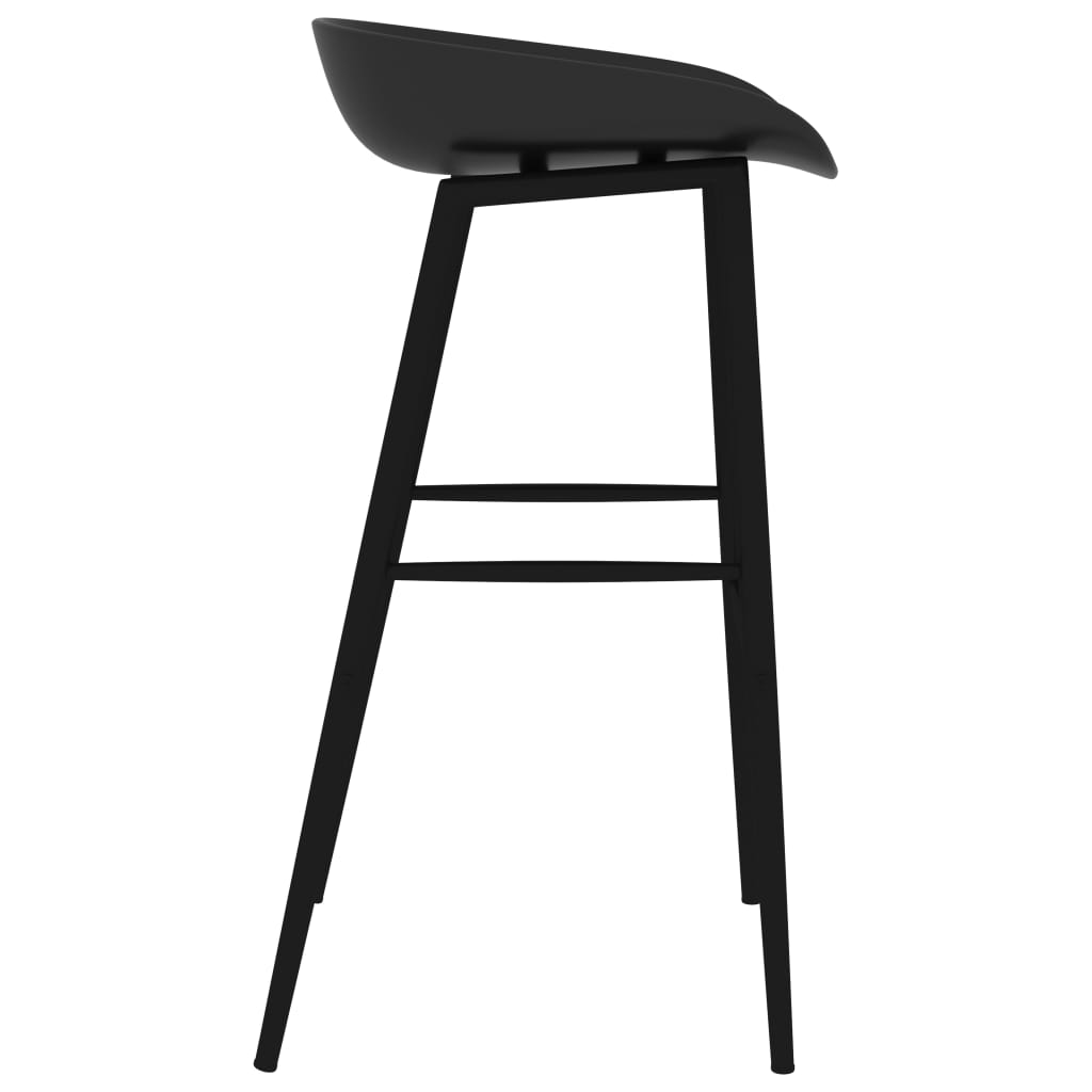 Chaises de bar lot de 2 noir