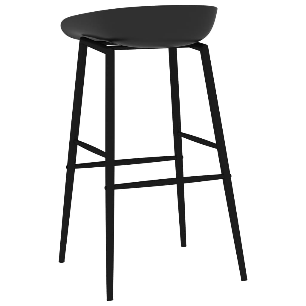 Chaises de bar lot de 2 noir