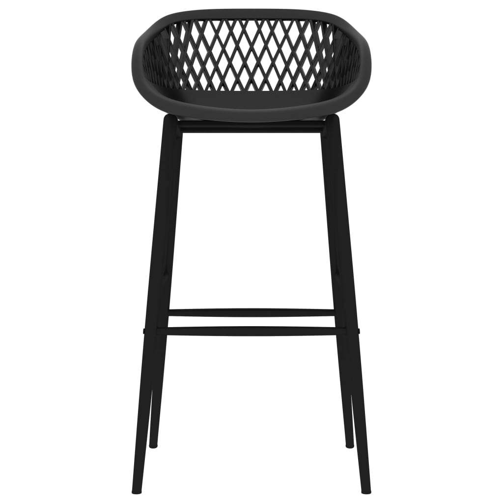 Chaises de bar lot de 4 noir