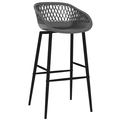 Chaises de bar lot de 4 gris