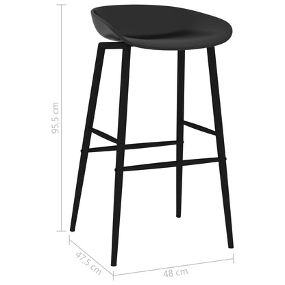 Chaises de bar lot de 4 noir